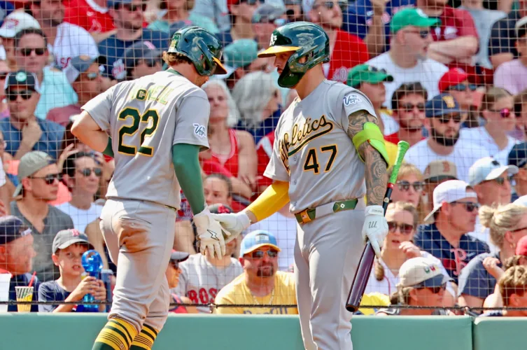 Athletics cool off red hot Red Sox